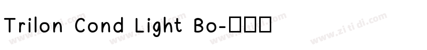 Trilon Cond Light Bo字体转换